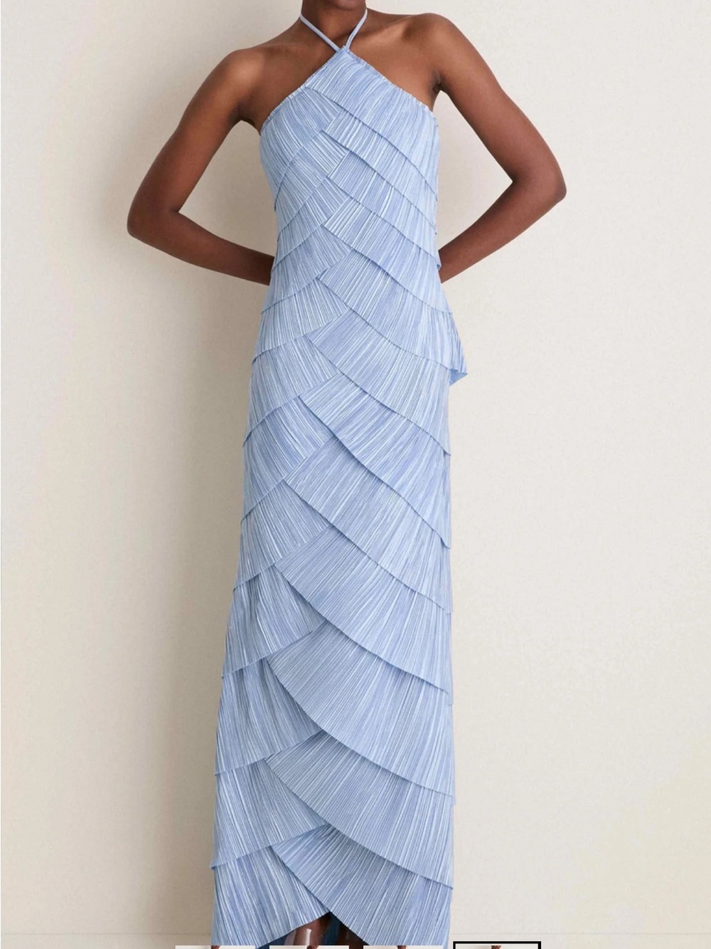 Velvet Avenue Layered Plisse Maxi - NEVER WORN